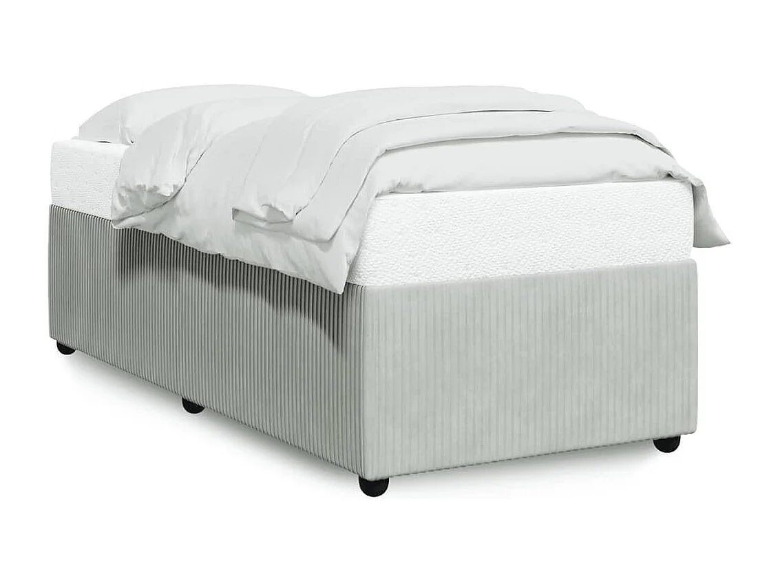 Estructura de cama sin colchón terciopelo gris claro 100x200 cm