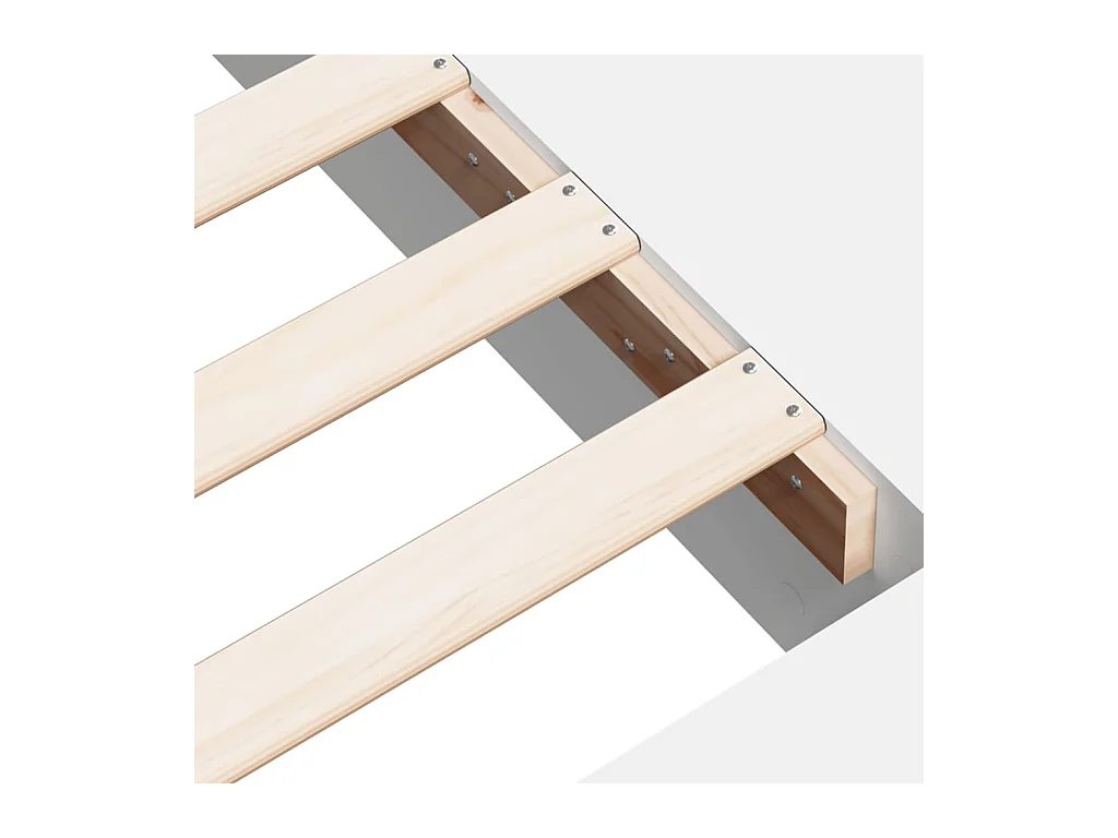 Bedframe massief hout wit 200x200 cm