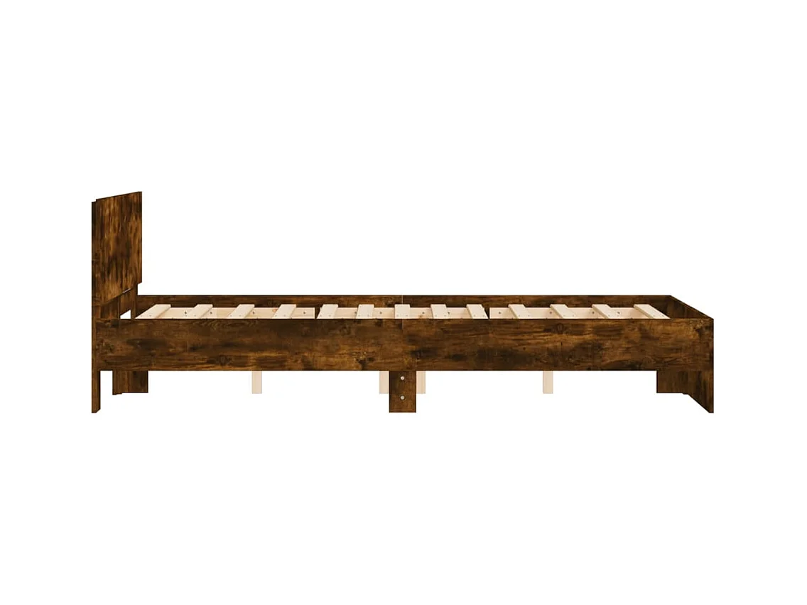 Bedframe met hoofdeinde gerookt eikenkleurig 120x190 cm