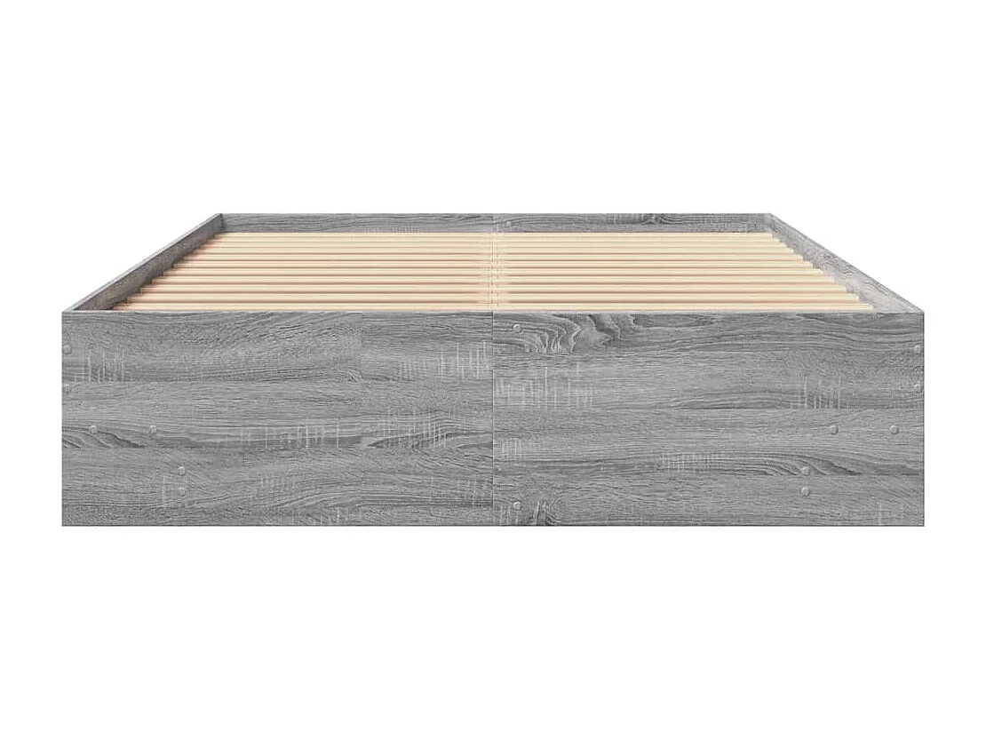 Cadre de lit sans matelas sonoma gris 120x200cm bois ingénierie