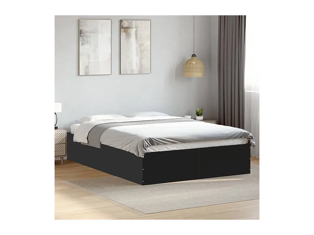 Giroletto Nero 135x190 cm in Legno Multistrato