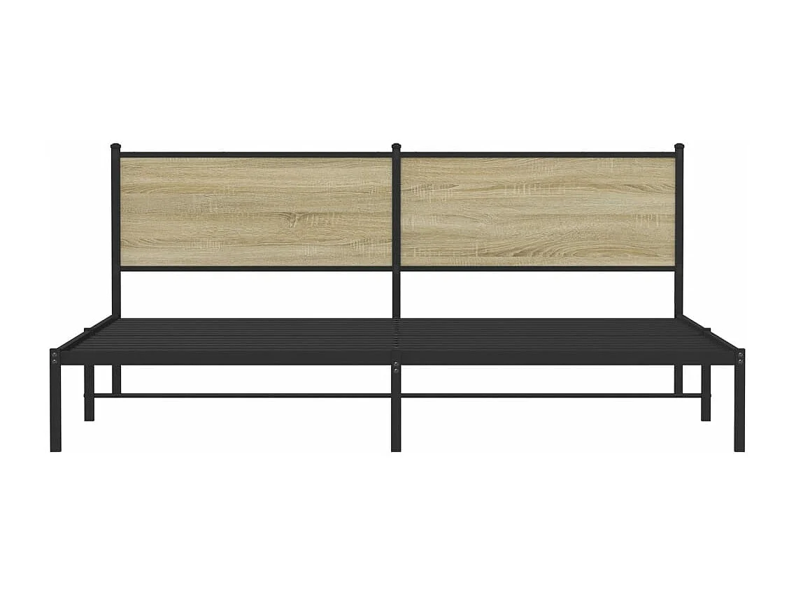 Giroletto senza Materaso in Metallo Rovere Sonoma 193x203 cm