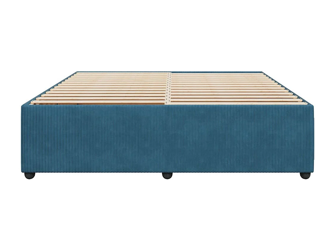 Bedframe fluweel blauw 180x200 cm