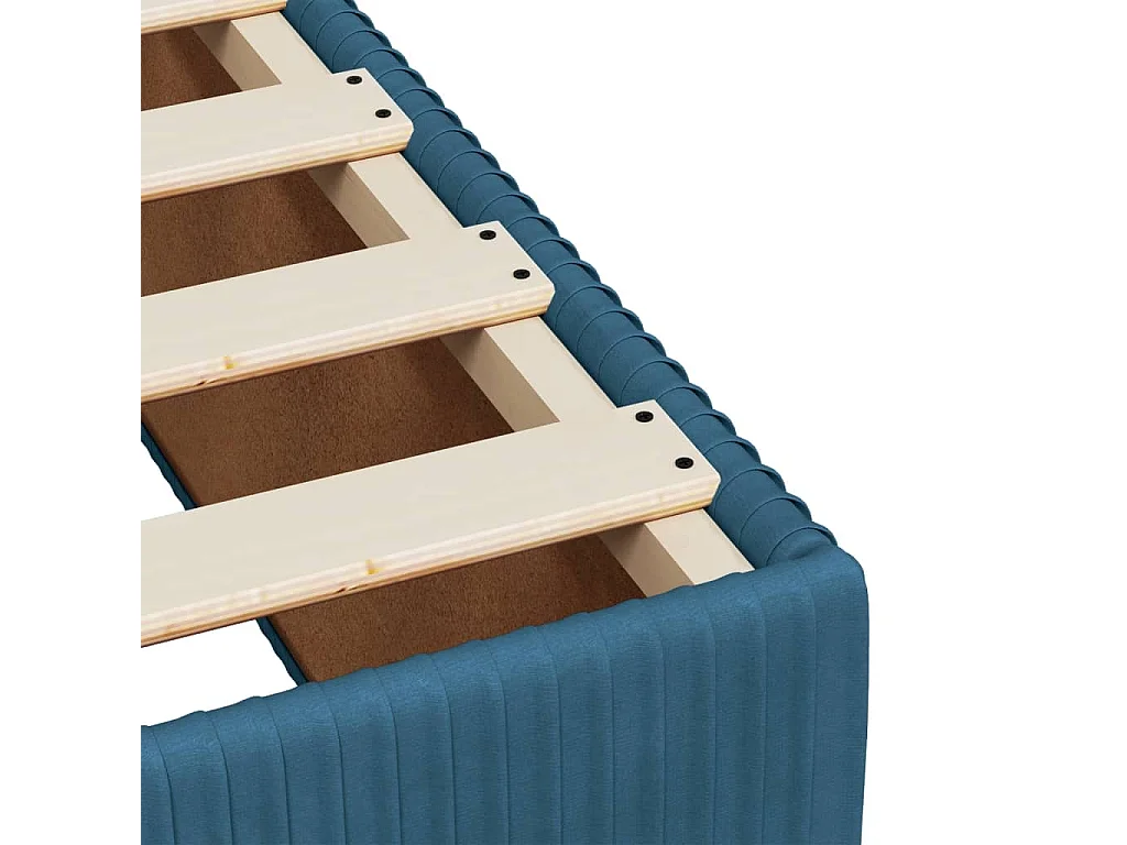 Cadre de lit sans matelas bleu 180x200 cm velours
