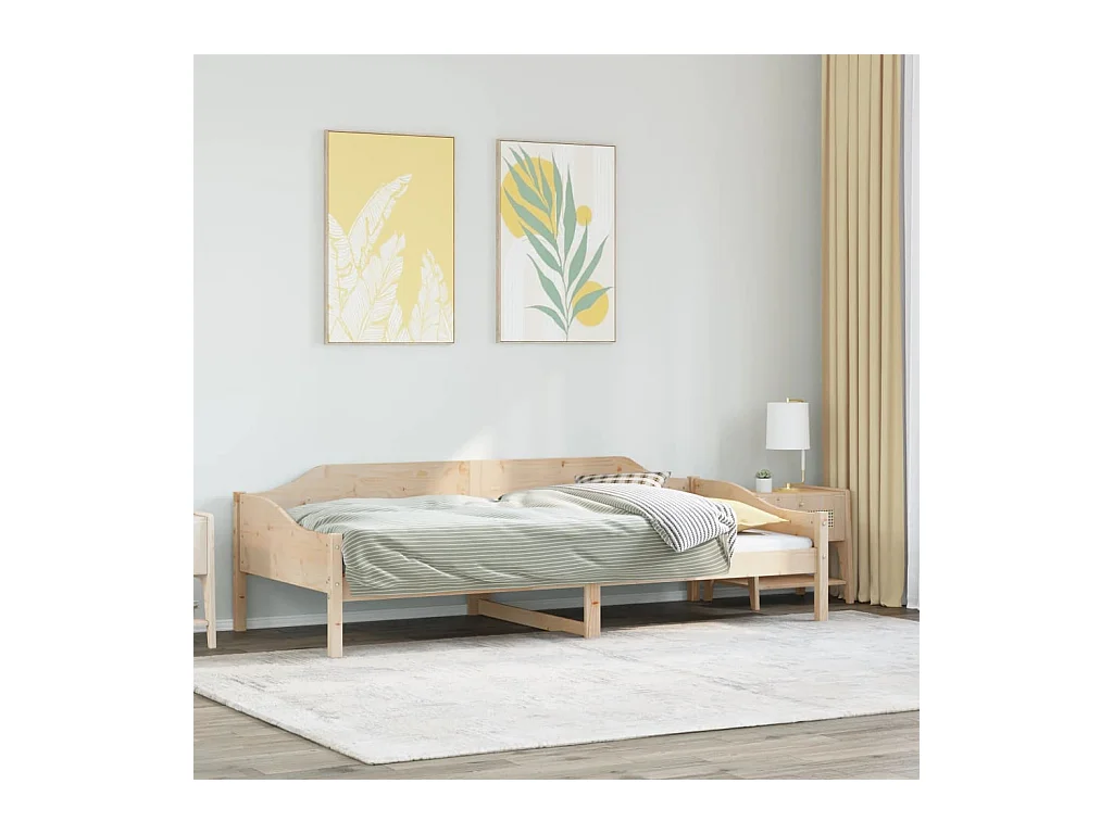 Bedframe zonder matras massief grenenhout 90x200 cm