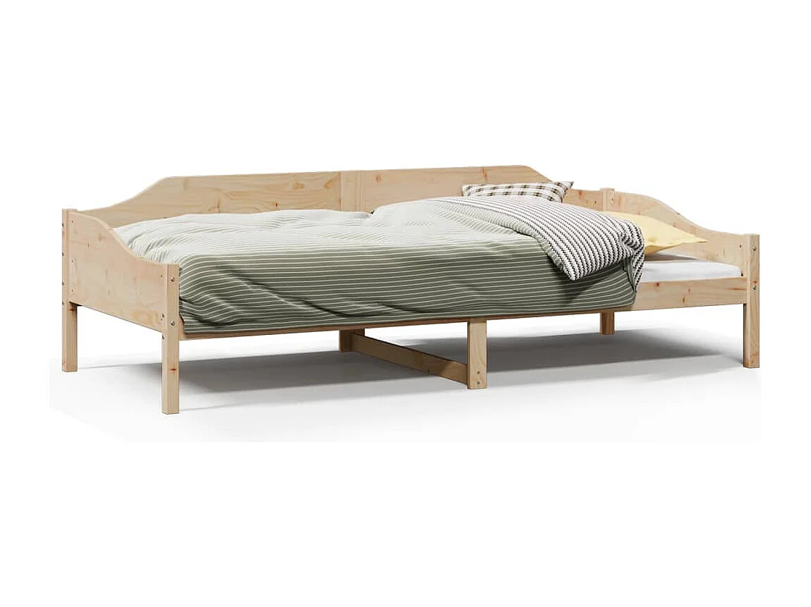 Cadre de lit sans matelas 90x200 cm bois de pin massif
