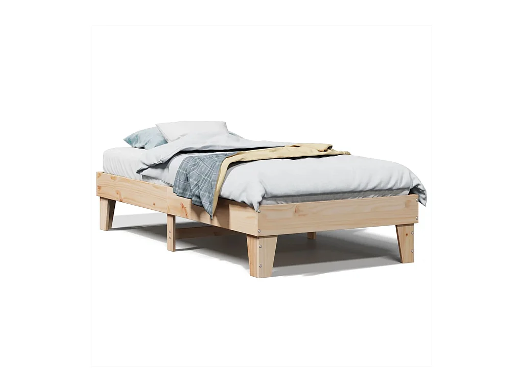Cadre de lit sans matelas 100x200 cm bois massif de pin