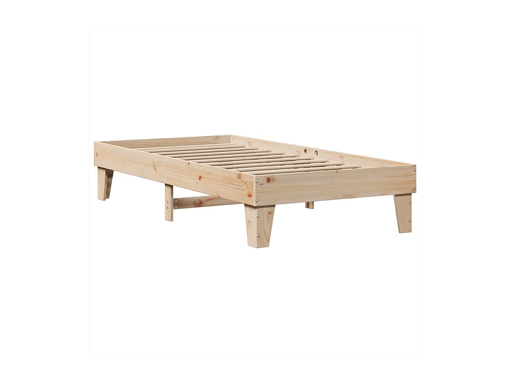 Cadre de lit sans matelas 100x200 cm bois massif de pin