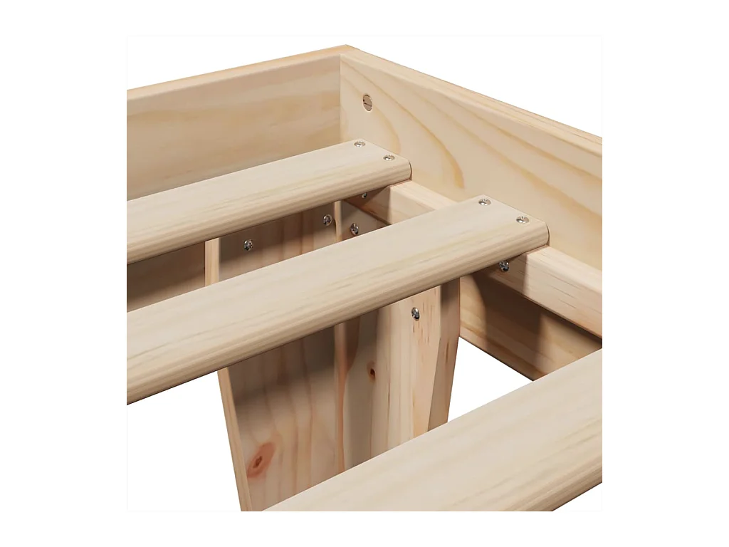 Cadre de lit sans matelas 100x200 cm bois massif de pin