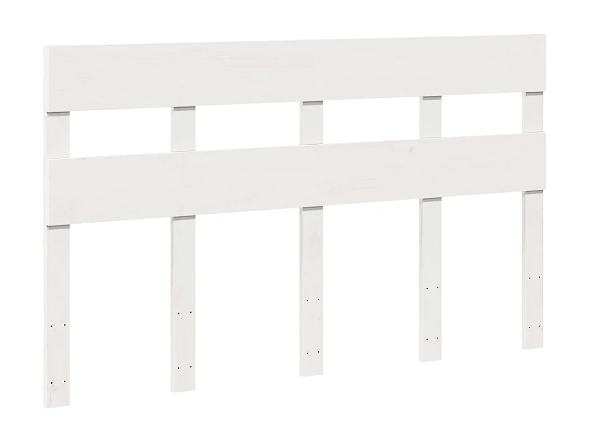 Letto senza Materasso Bianco 120x200 cm Legno Massello di Pino