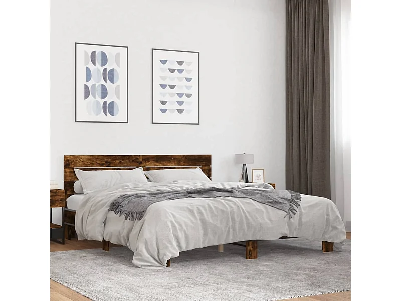 Giroletto Rovere Fumo 200x200 cm in Legno Multistrato e Metallo