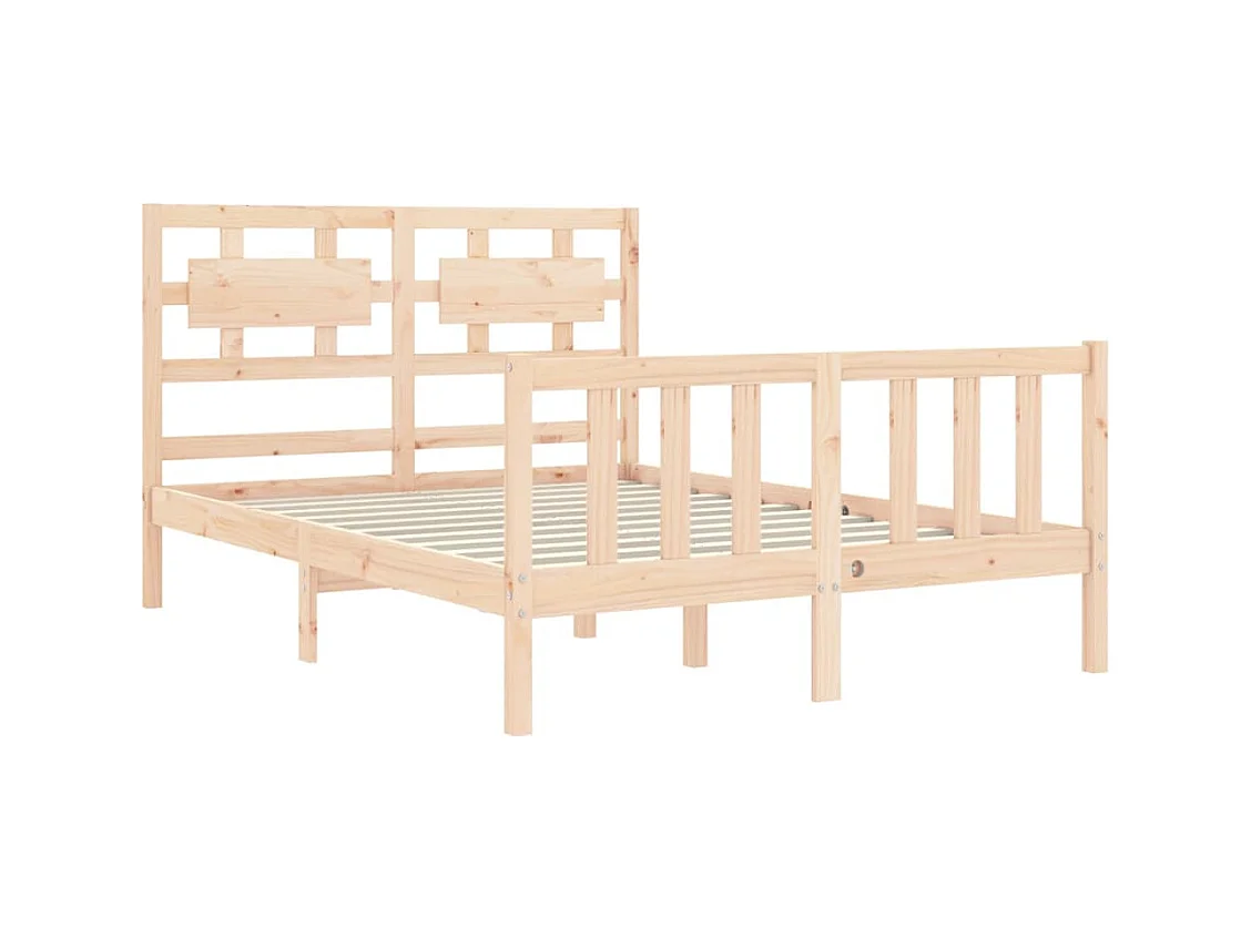 Cadre de lit sans matelas bois de pin massif