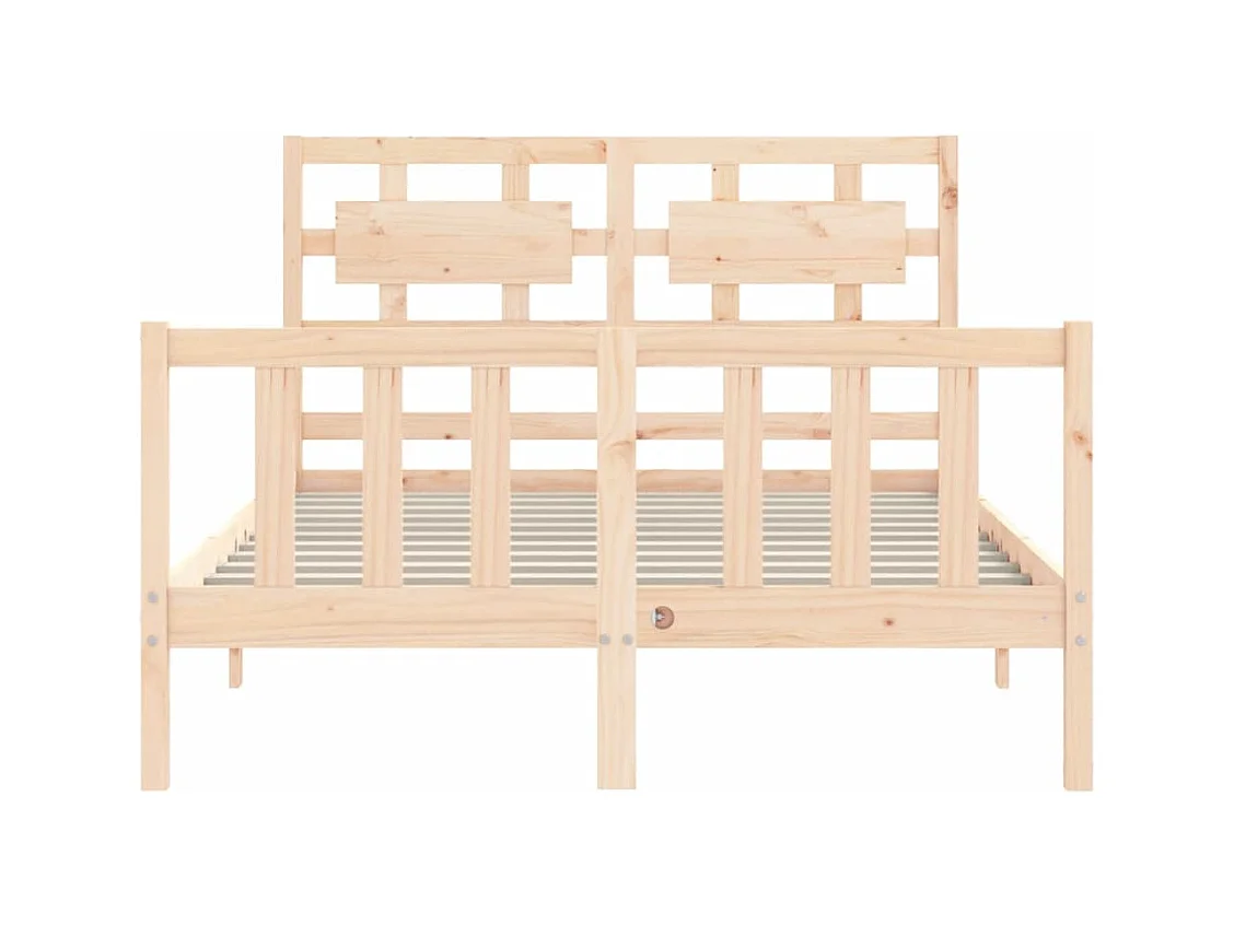 Cadre de lit sans matelas bois de pin massif