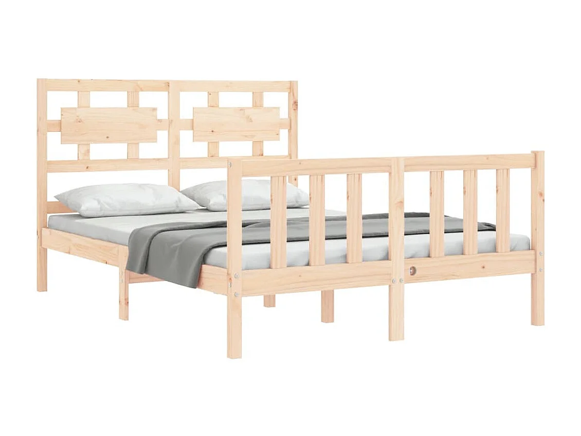 Massivholzbett mit Kopfteil