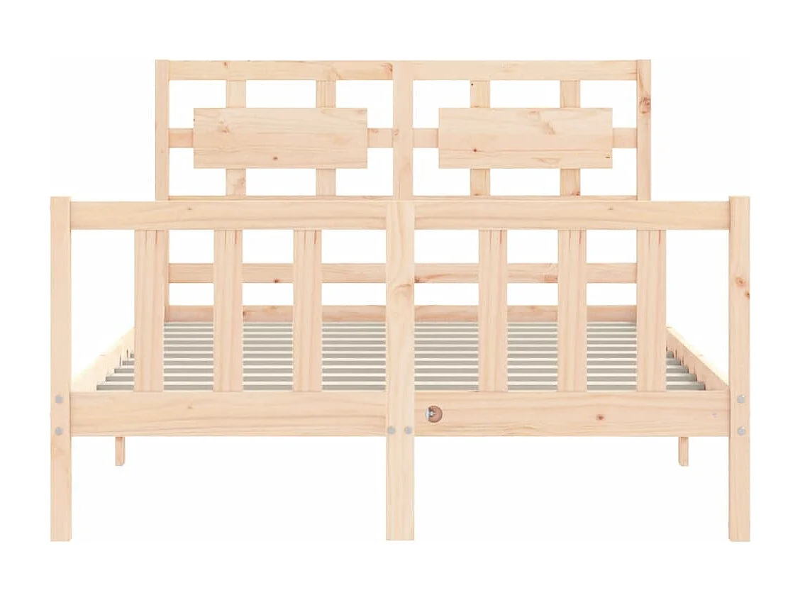 Massivholzbett mit Kopfteil