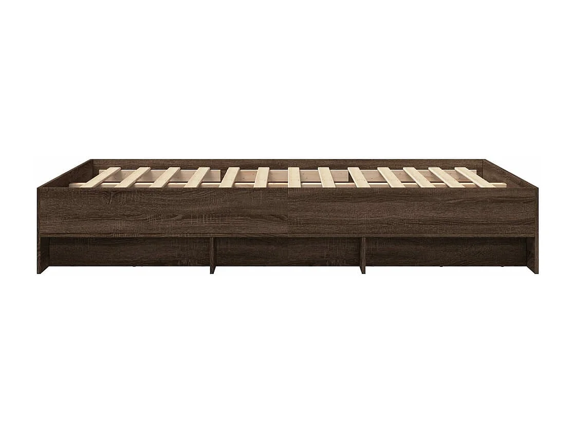Estrutura cama s/ colchão derivados madeira carvalho castanho