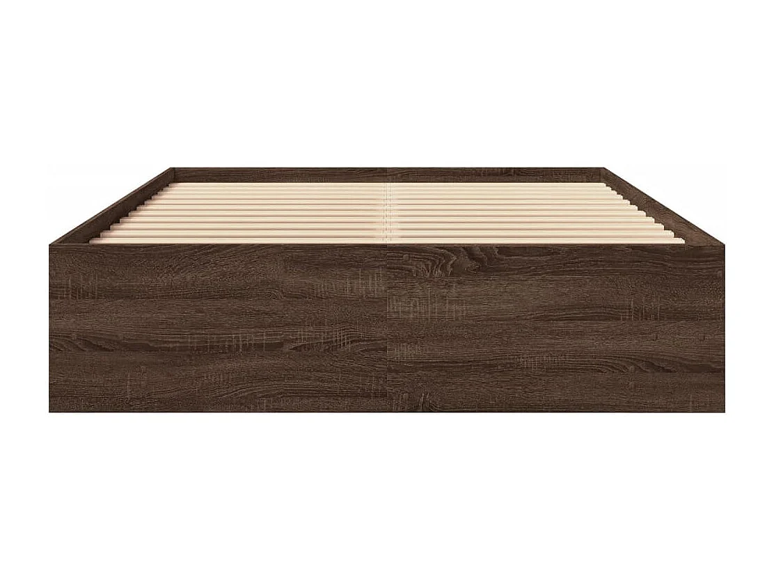 Cadre de lit sans matelas chêne marron 120x200 cm