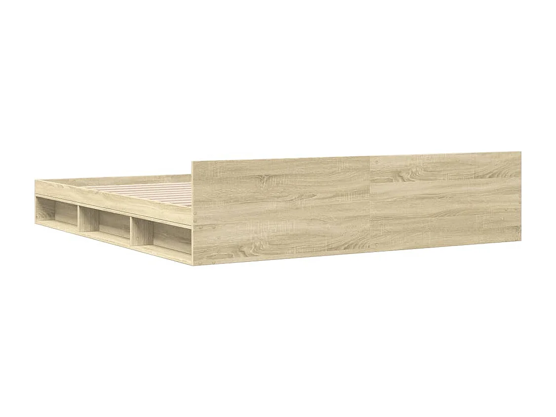 Giroletto Cassetti Rovere Sonoma 200x200 cm Legno Multistrato