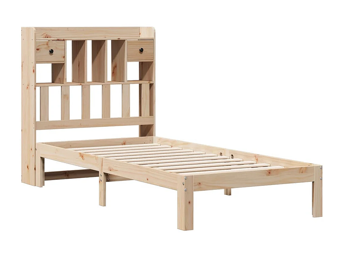 Letto Libreria senza Materasso 100x200 cm in Legno di Pino