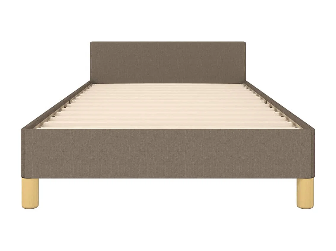 Cadre de lit sans matelas taupe 100x200 cm tissu