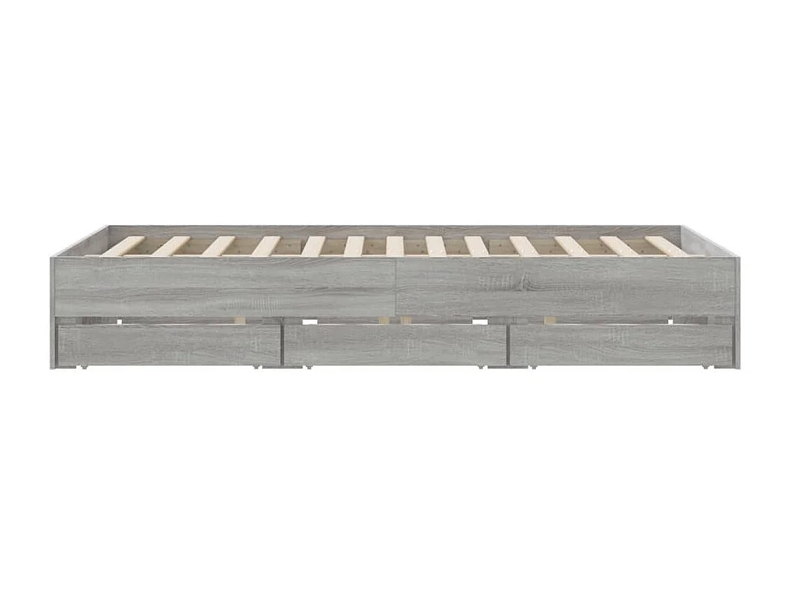 Giroletto Cassetti Grigio Sonoma 150x200 cm Legno Multistrato