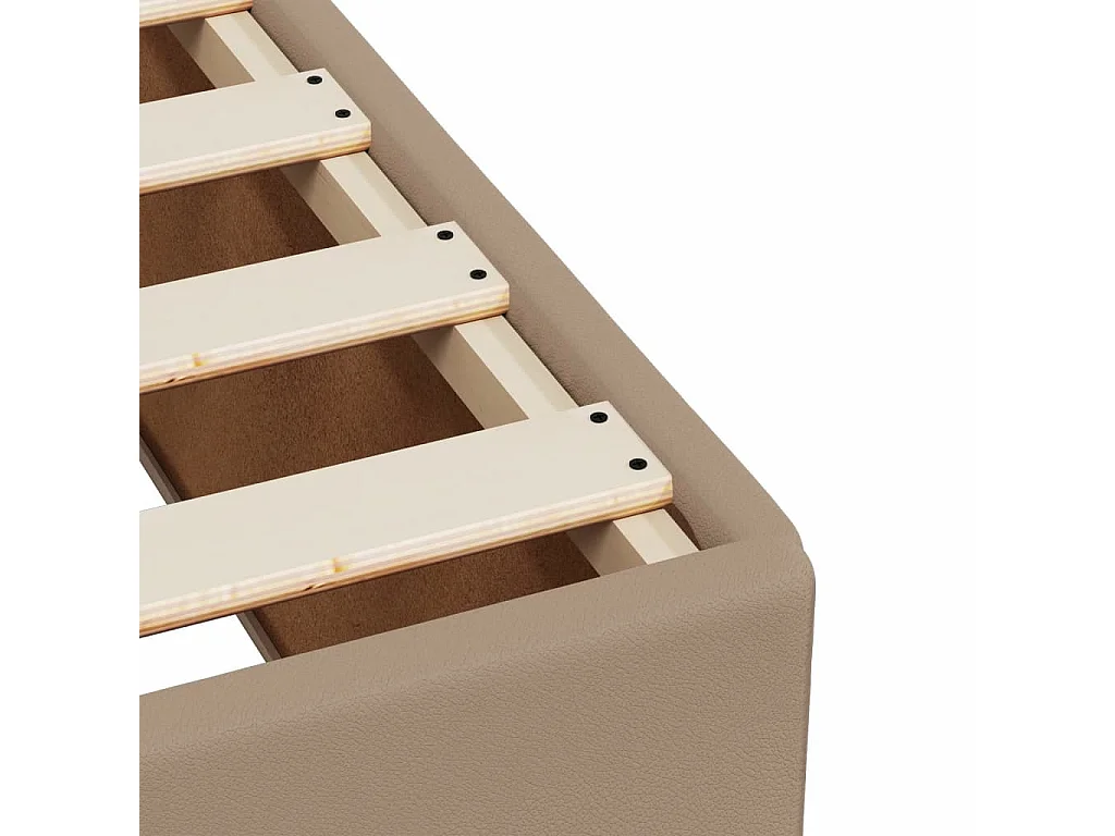 Cadre de lit sans matelas cappuccino 120x200 cm similicuir