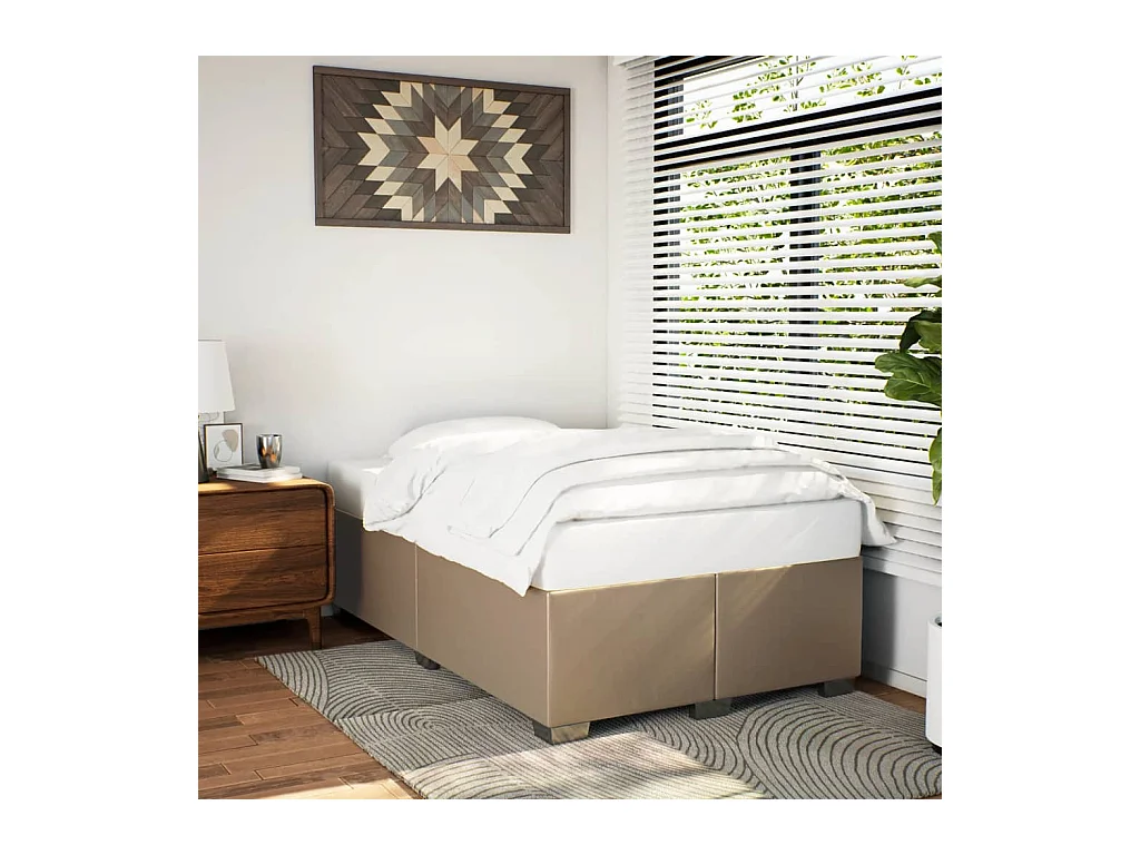 Bedframe kunstleer cappuccinokleurig 120x200 cm