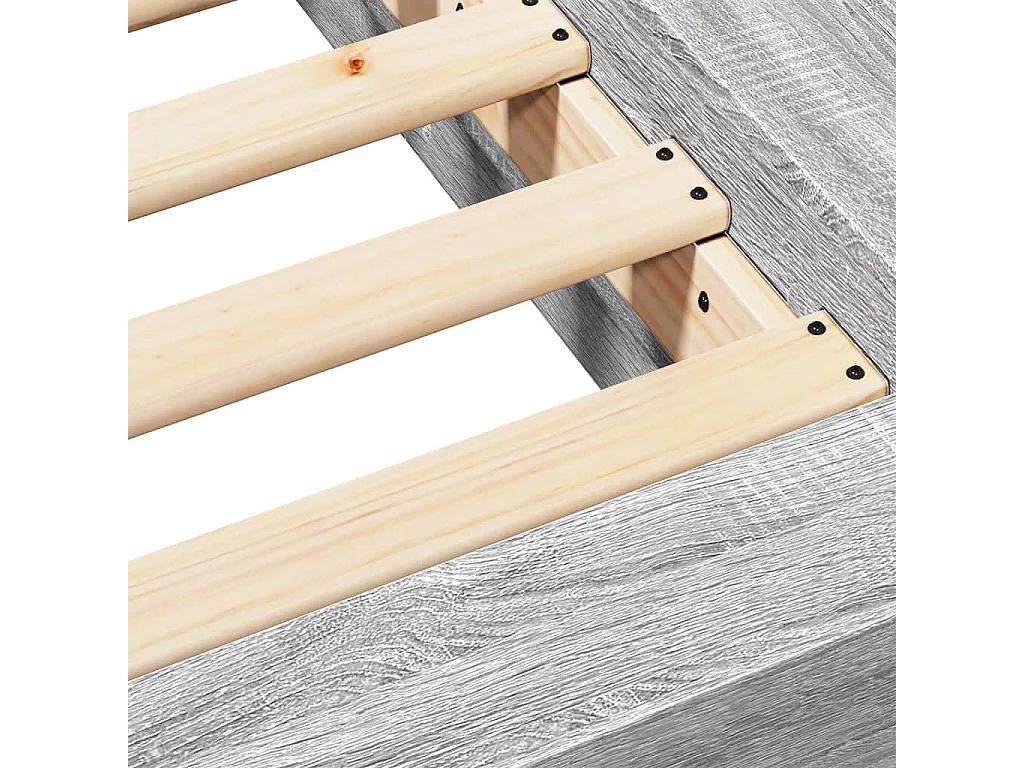 Bettgestell Grau Sonoma 75x190 cm Holzwerkstoff