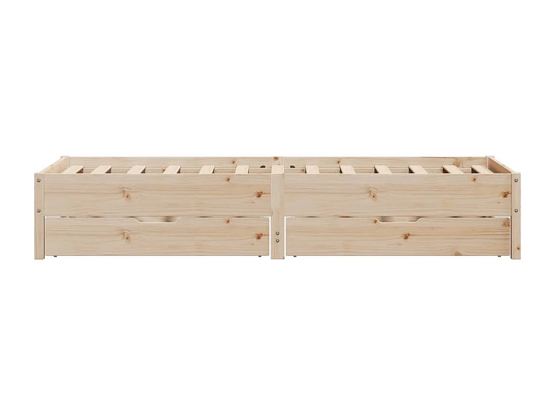 Cama sem colchão 75x190 cm madeira de pinho maciça