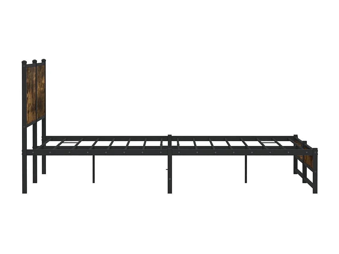 Bedframe zonder matras metaal gerookt eikenkleurig 180x200 cm