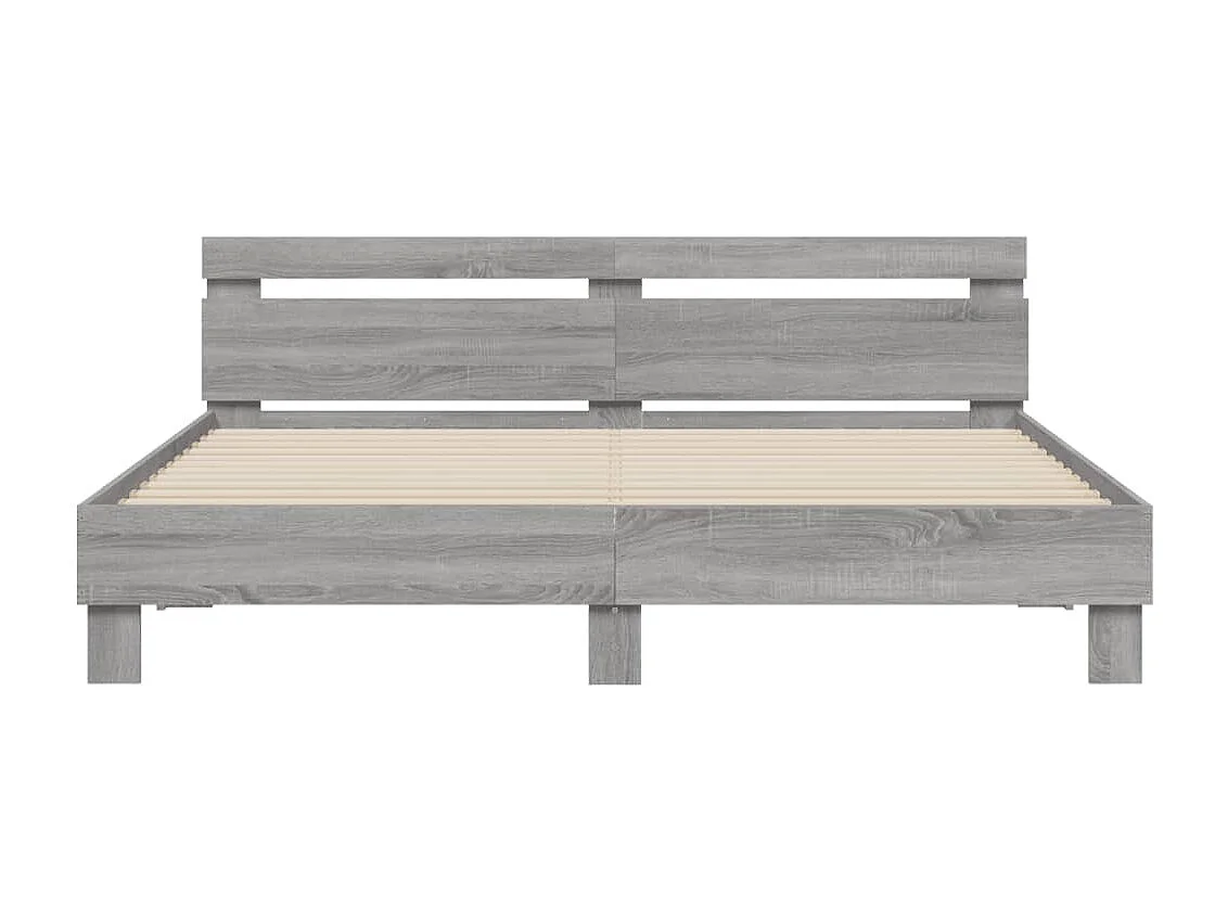 Cadre de lit sans matelas sonoma gris 180x200 cm