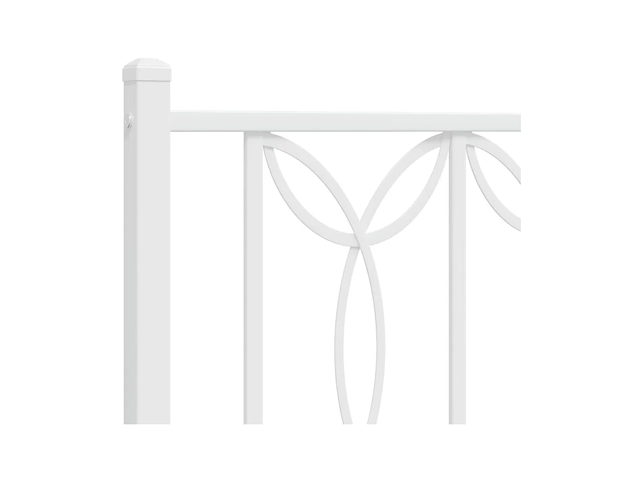 Bedframe met hoofd- en voeteneinde metaal wit 75x190 cm