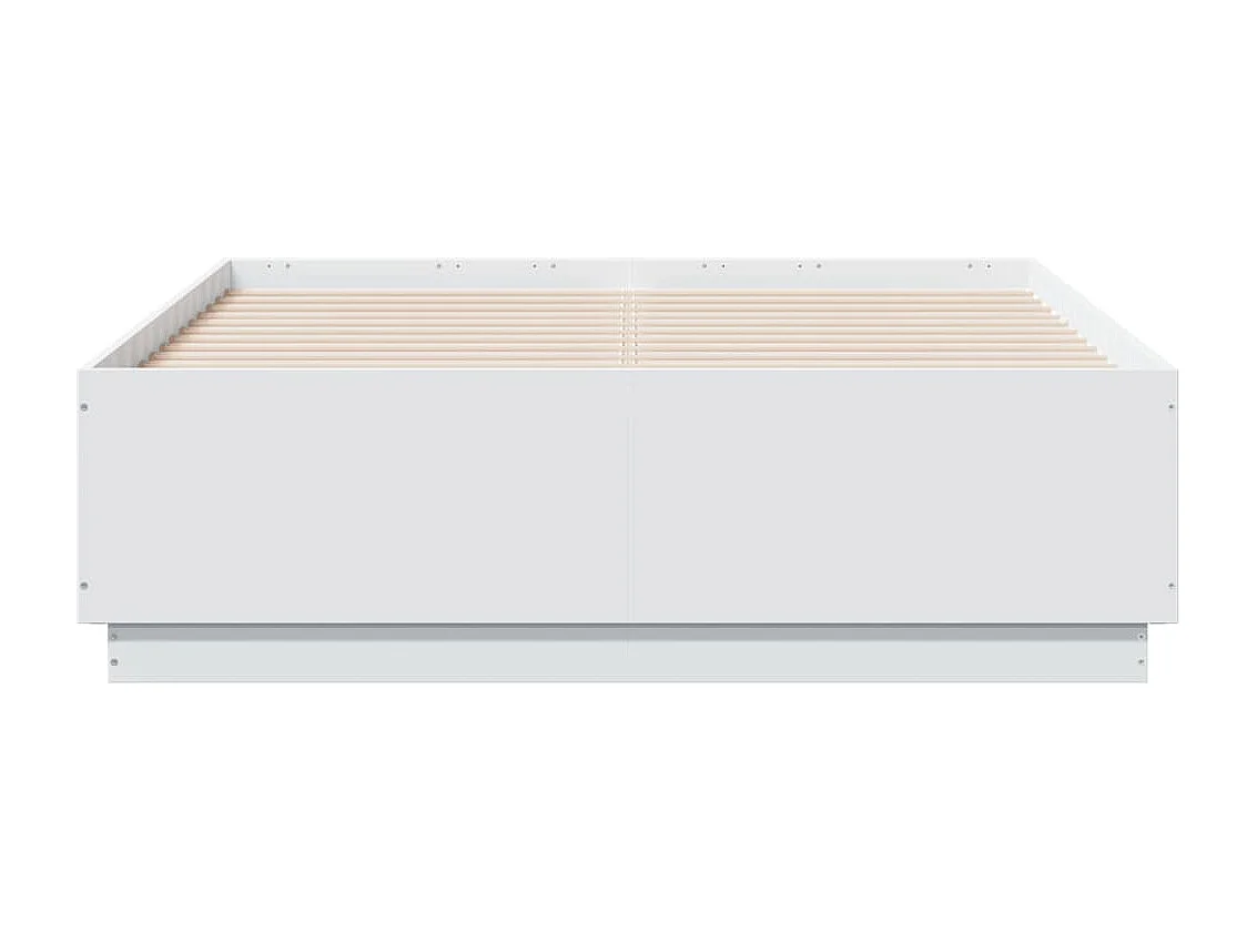 Cadre de lit sans matelas blanc 135x190 cm