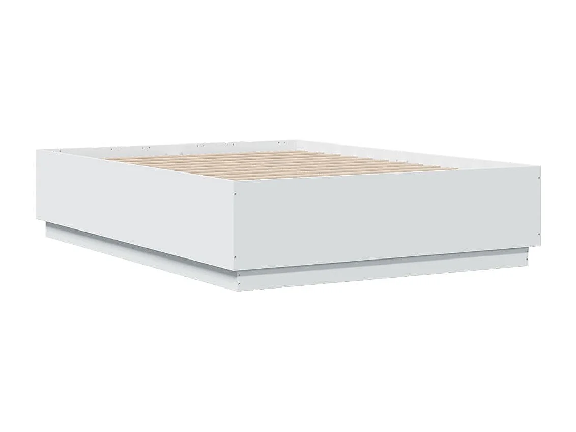 Cadre de lit sans matelas blanc 135x190 cm