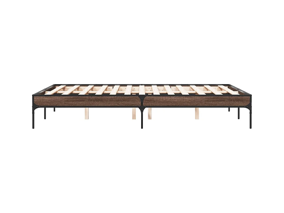 Cadre de lit sans matelas chêne marron 120x200 cm