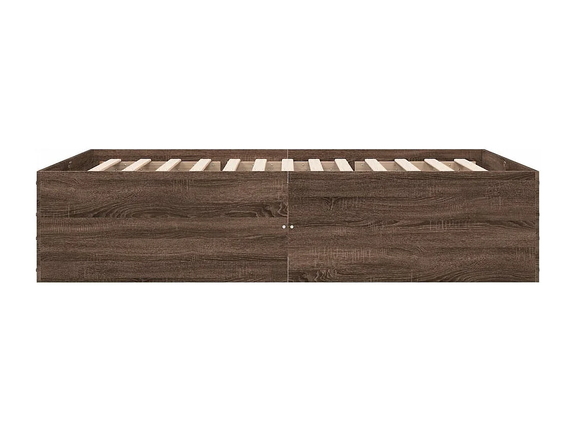 Bedframe bewerkt hout bruin eikenkleur 120x200 cm