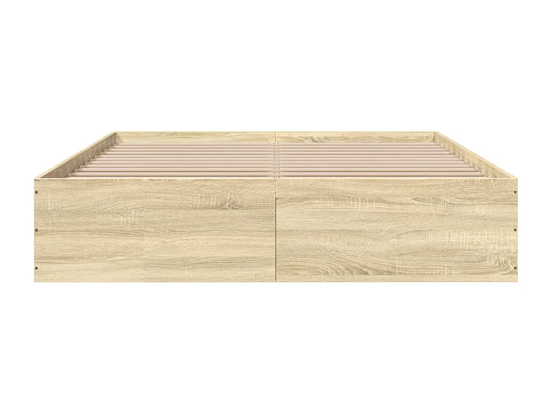 Cadre de lit sans matelas chêne sonoma 160x200 cm