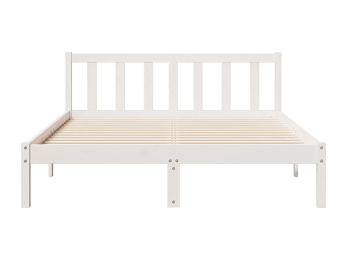 Bedframe extra lang zonder matras grenenhout wit 140x210 cm