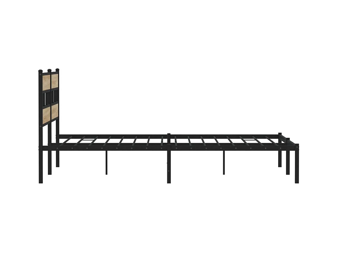Bedframe zonder matras metaal sonoma eikenkleurig 183x213 cm