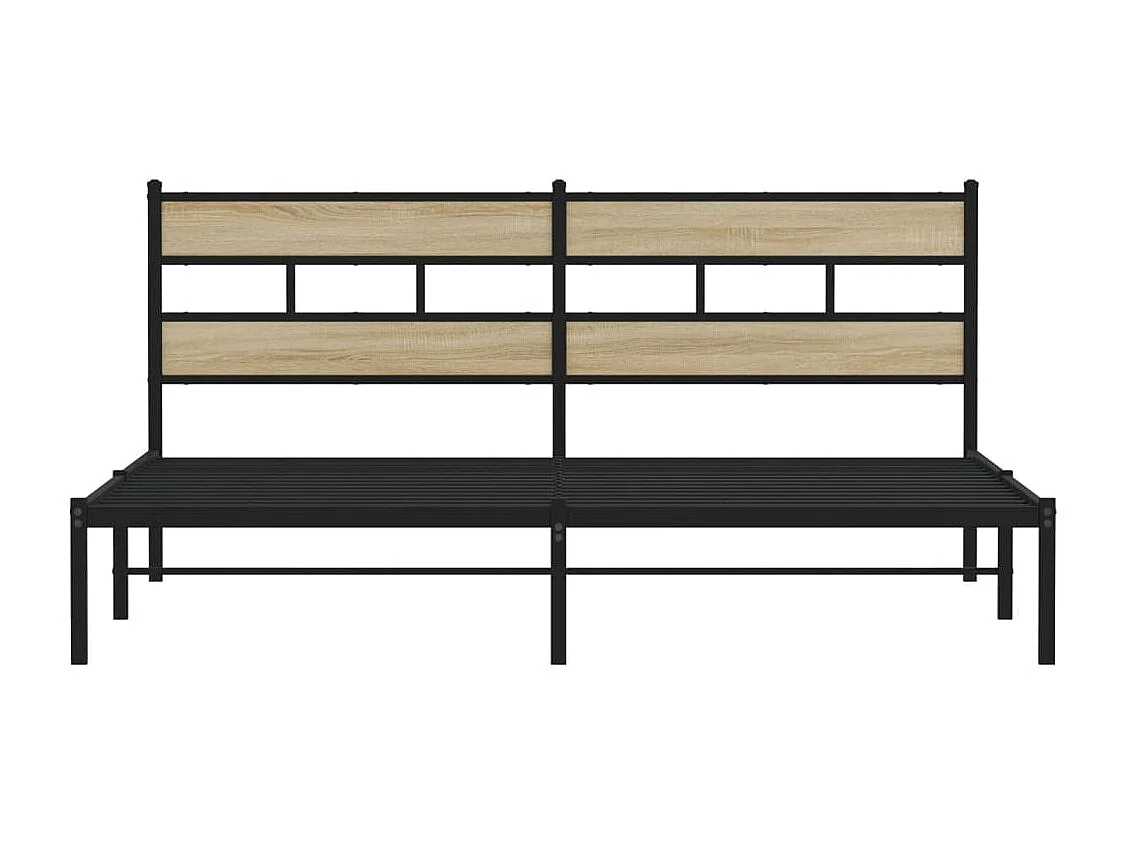 Giroletto senza Materaso in Metallo Rovere Sonoma 183x213 cm