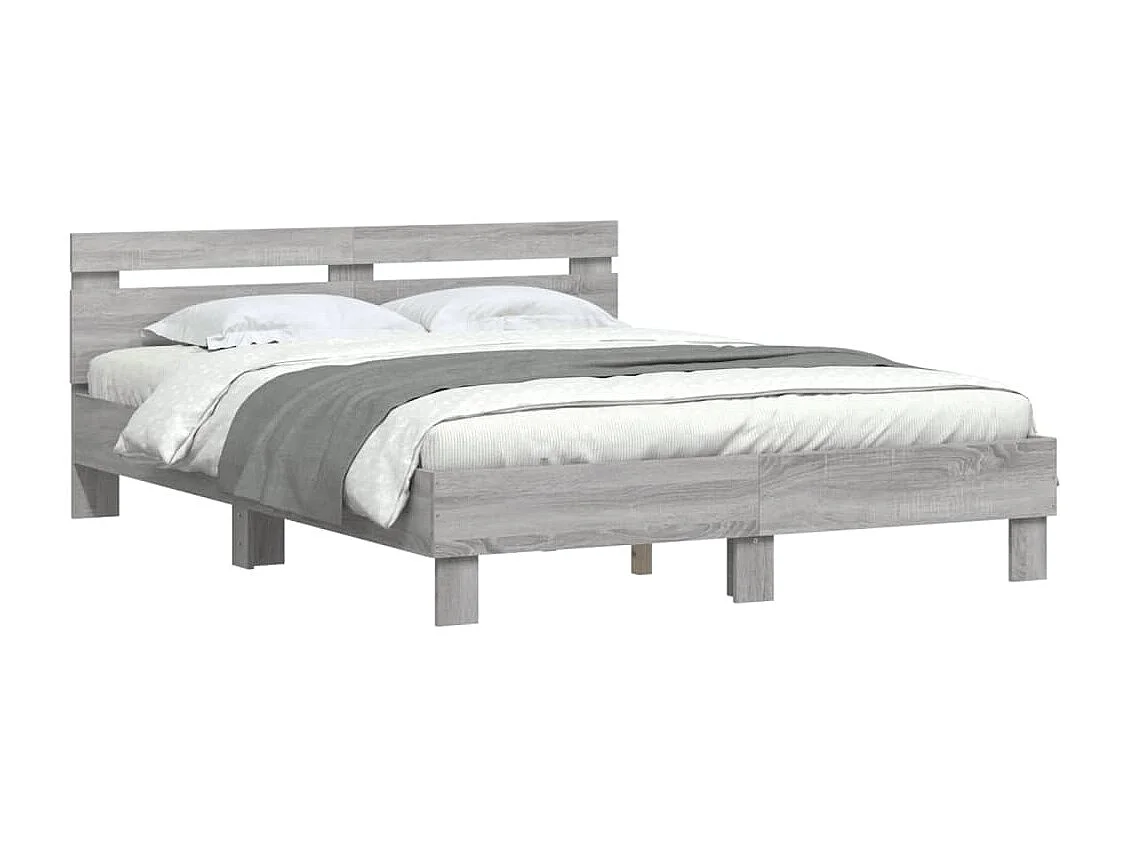 Cadre de lit sans matelas sonoma gris 140x200 cm