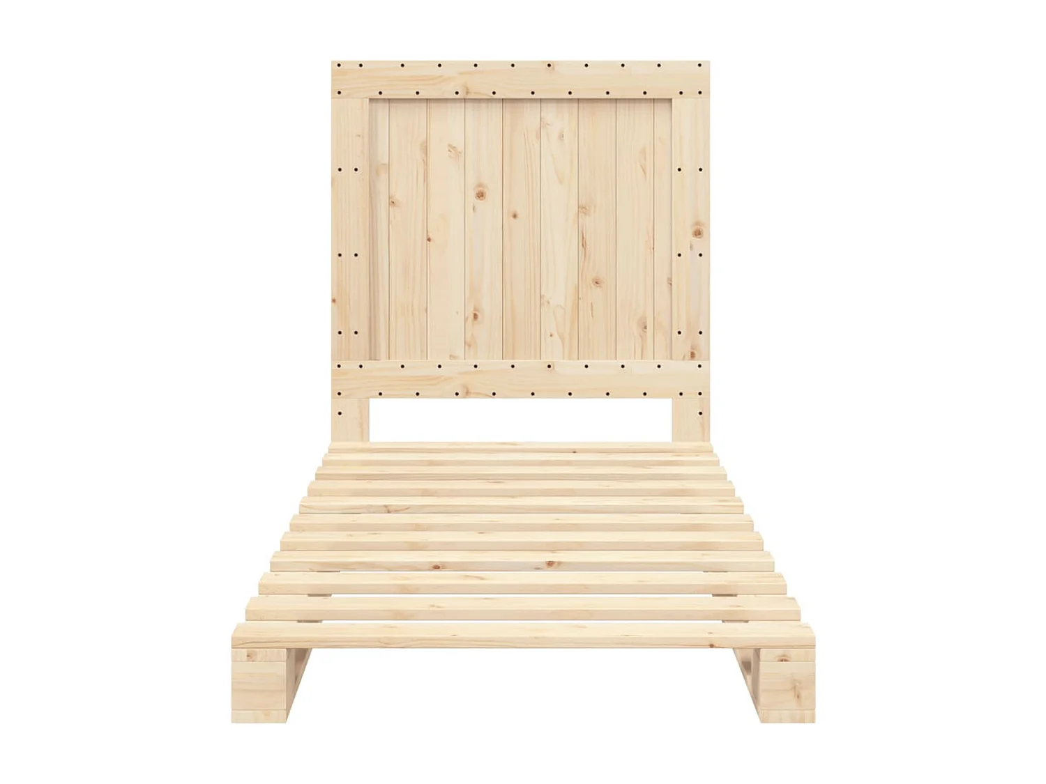 Cadre de lit sans matelas avec tête de lit 90x200cm bois massif