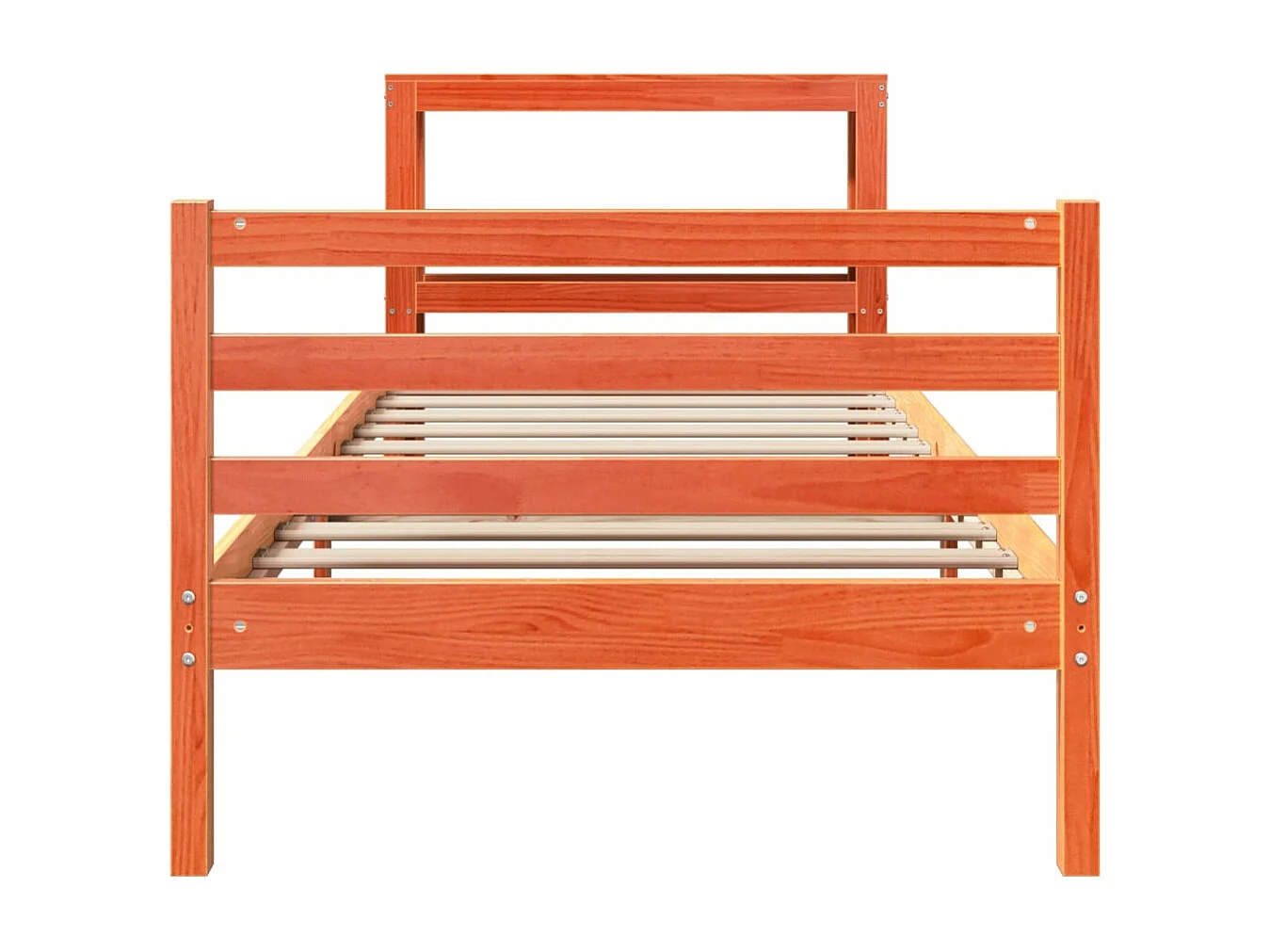 Cadre de lit sans matelas cire marron 90x190 cm bois pin massif