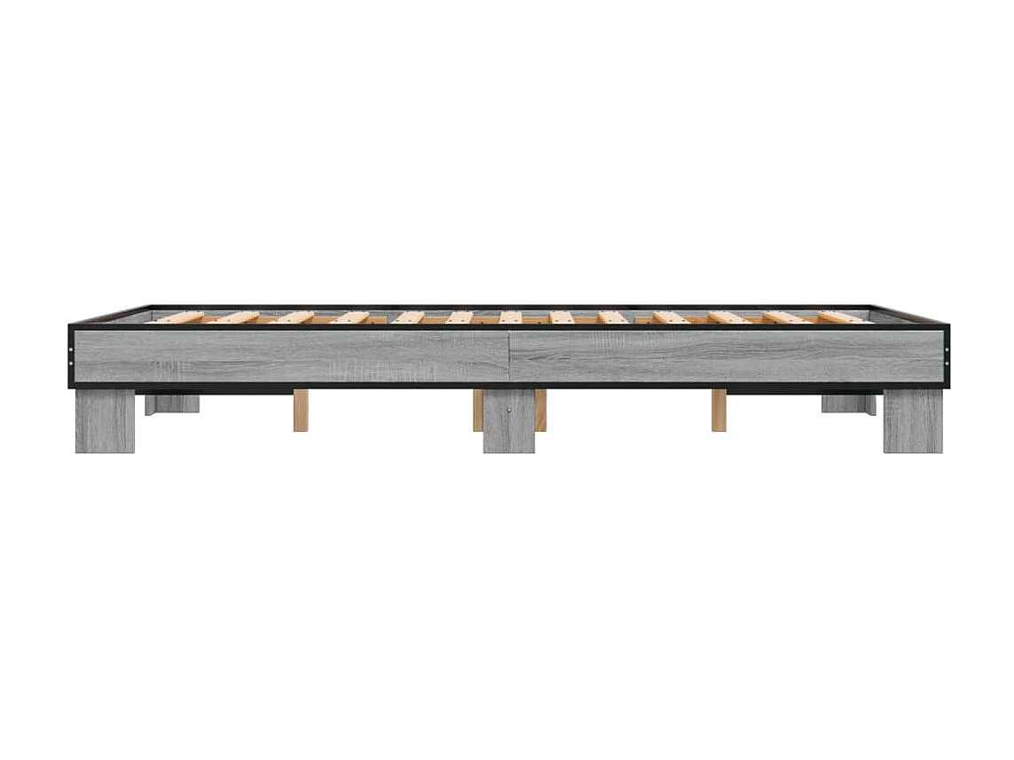 Cadre de lit sans matelas sonoma gris 120x200 cm