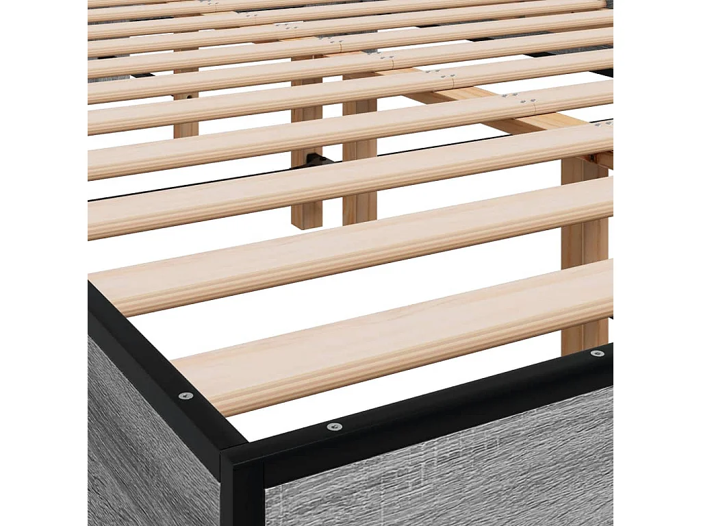 Cadre de lit sans matelas sonoma gris 120x200 cm