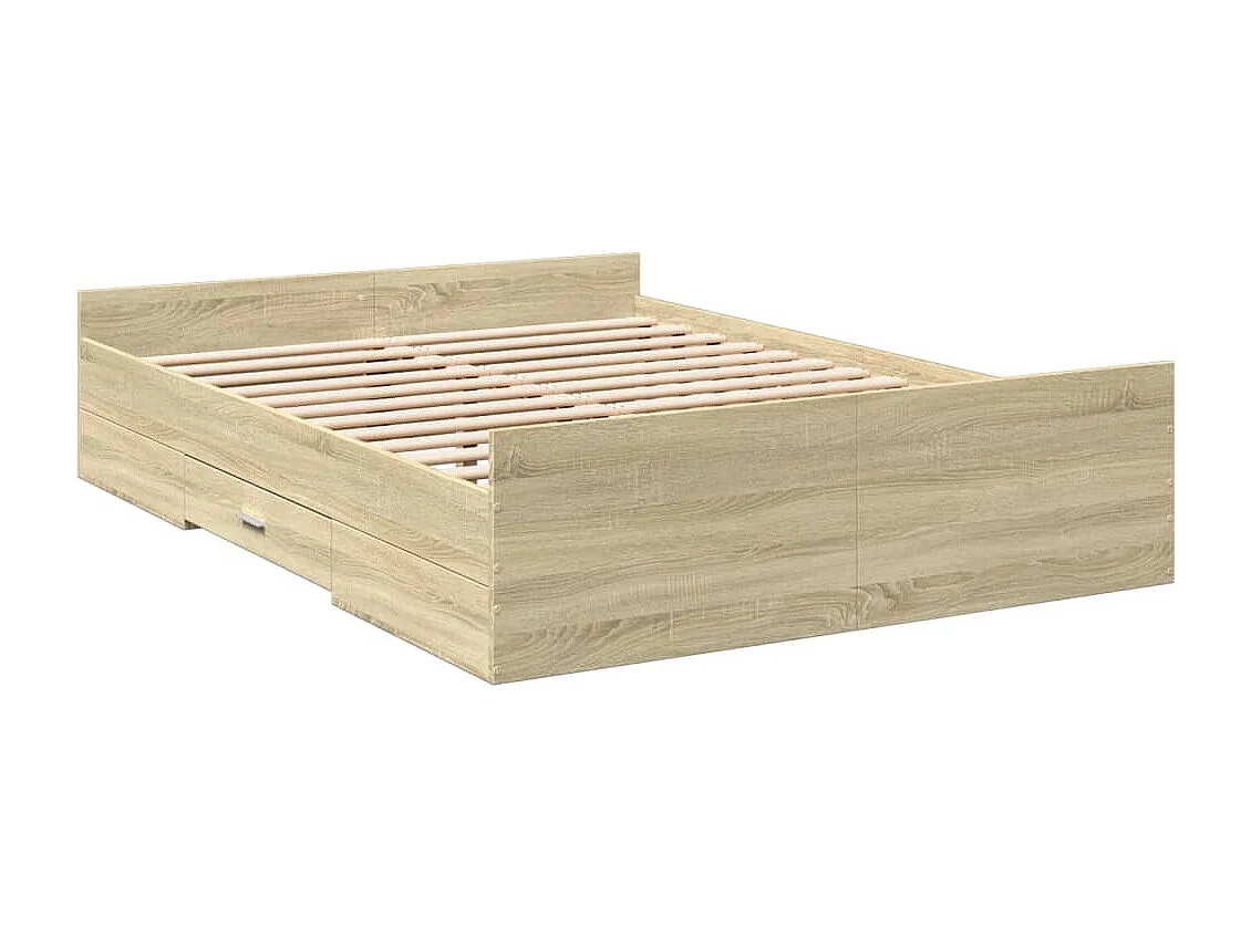 Giroletto Cassetti Rovere Sonoma 120x200 cm Legno Multistrato