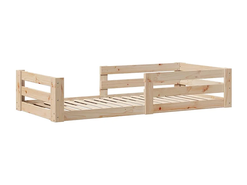 Estructura de cama sin colchón madera maciza de pino 90x190 cm