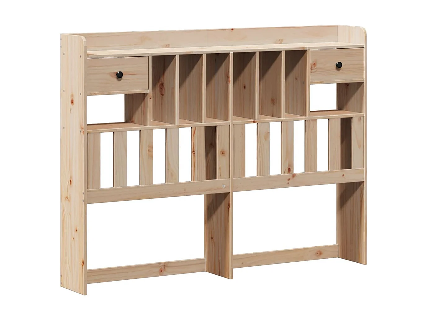 Lit bibliothèque sans matelas 135x190 cm bois de pin massif