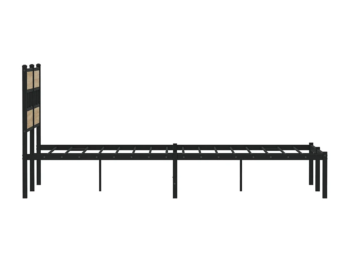 Cadre de lit en métal sans matelas chêne sonoma 120x200 cm