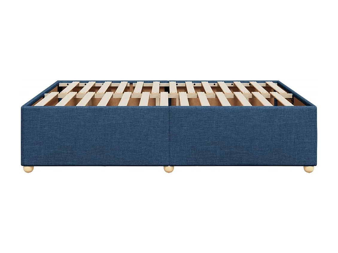 Bettgestell ohne Matratze Blau 140x190 cm Stoff